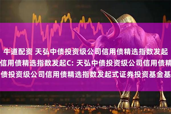 牛道配资 天弘中债投资级公司信用债精选指数发起A,天弘中债投资级公司信用债精选指数发起C: 天弘中债投资级公司信用债精选指数发起式证券投资基金基金合同